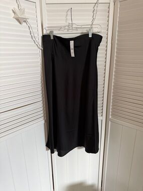 J. Crew Black A-Line Midi Skirt